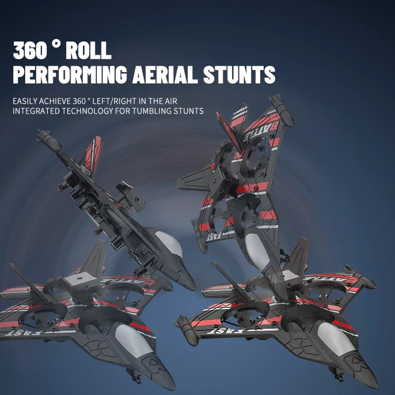 RC Fighter Plane with Camera - 2.4G EPP Foam Aircraft with Obstacle Avoidance