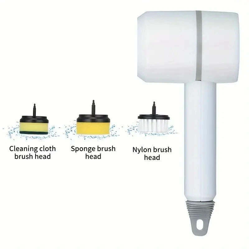 1Pc Electric Spin Scrubber, Electric Cleaning Brush 3-In-1 Handheld Kitchen Cleaner Cordless Spin Scrubber, Power Scrubber Bathr