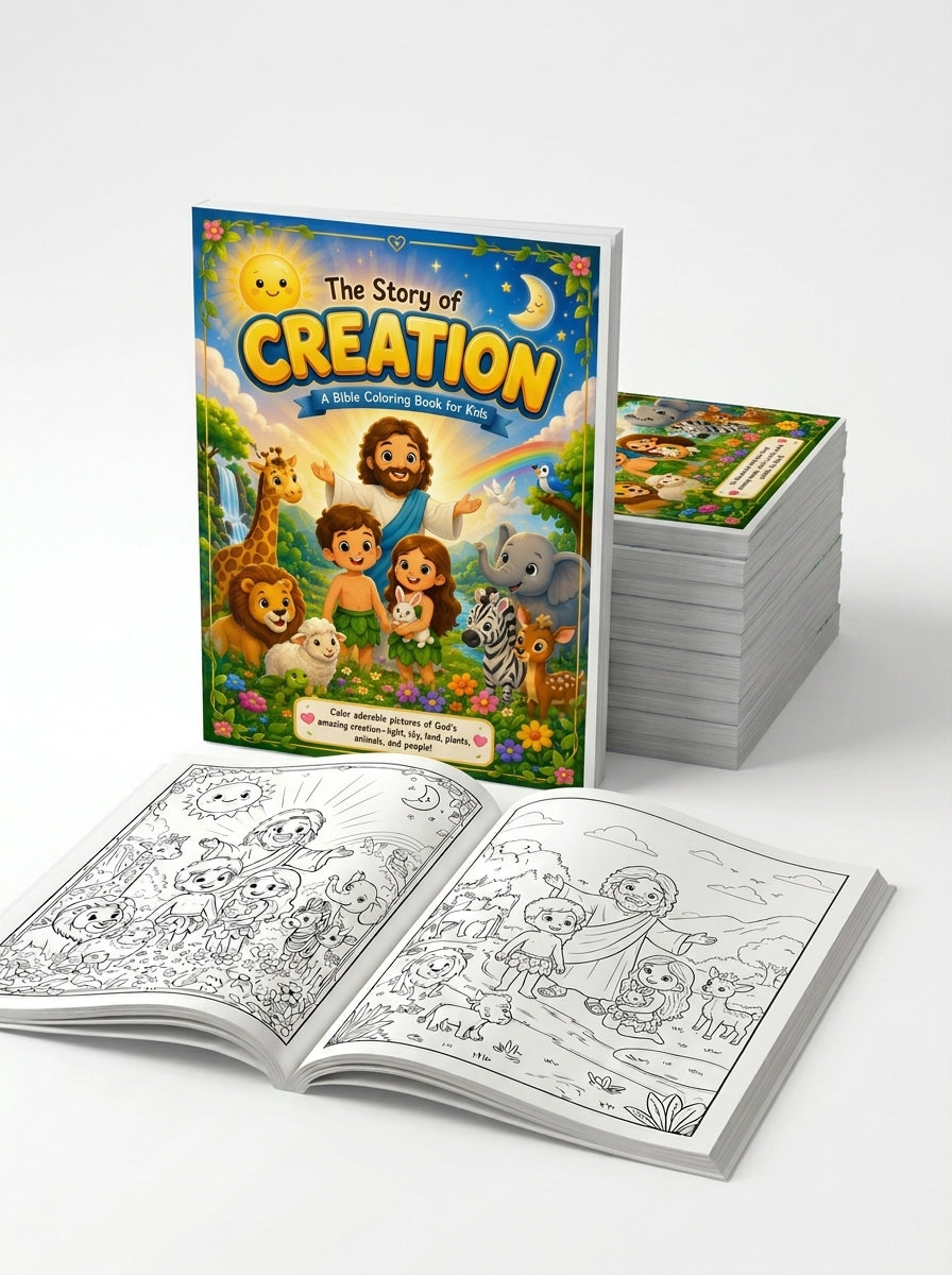 Creation Bible Coloring Book for Kids — The Story of Creation