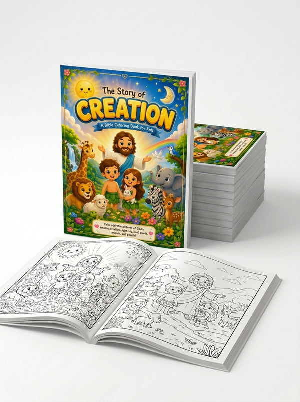 Creation Bible Coloring Book for Kids — The Story of Creation