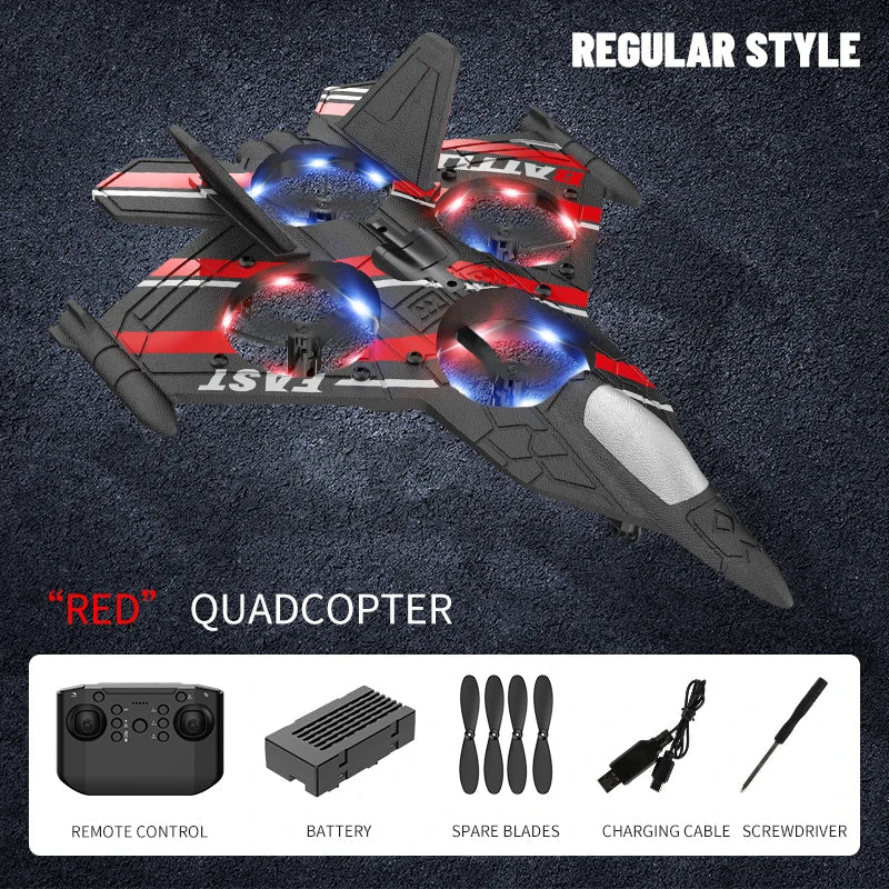 RC Fighter Plane with Camera - 2.4G EPP Foam Aircraft with Obstacle Avoidance