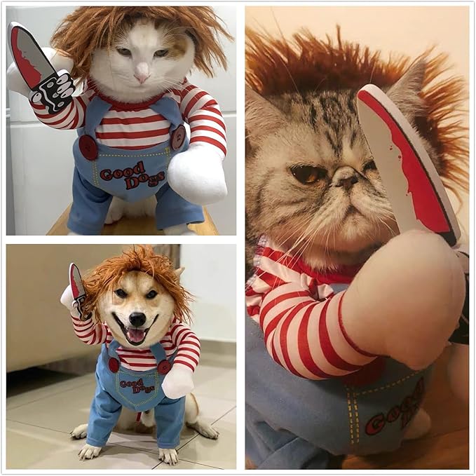 DISFRAZ DE CHUCKY PARA MASCOTAS