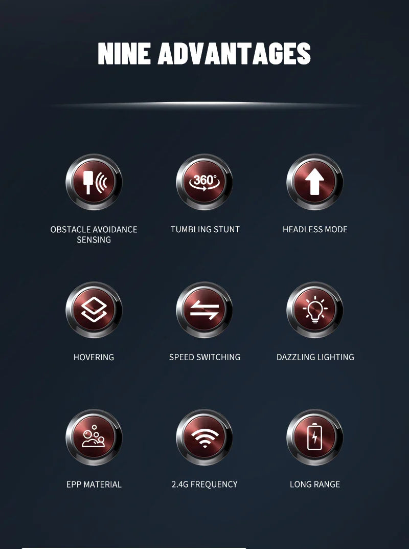 RC Fighter Plane with Camera - 2.4G EPP Foam Aircraft with Obstacle Avoidance