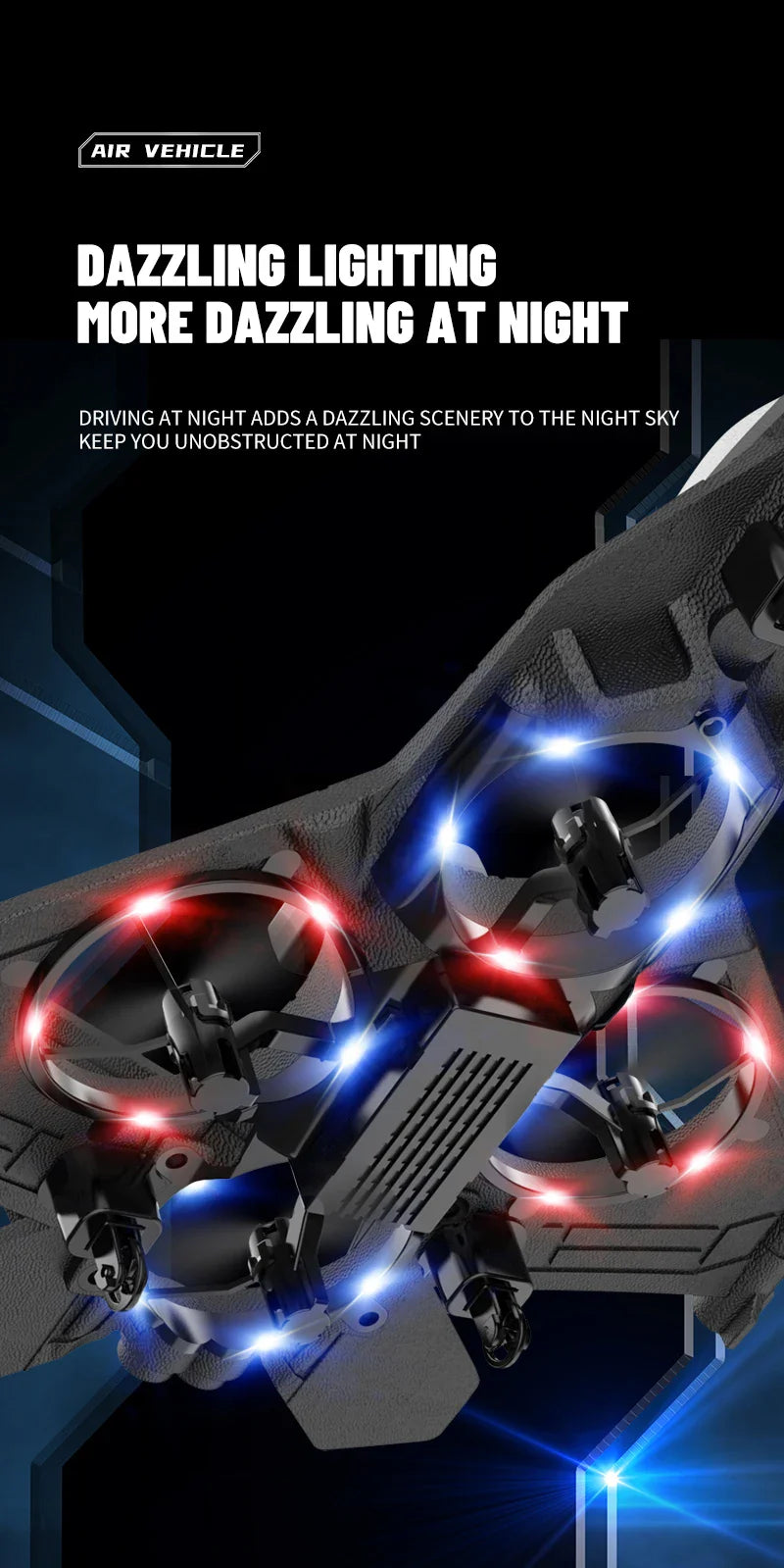 RC Fighter Plane with Camera - 2.4G EPP Foam Aircraft with Obstacle Avoidance