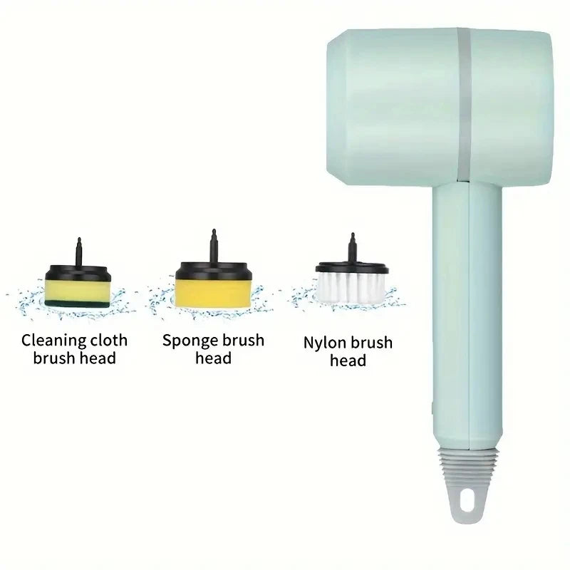 1Pc Electric Spin Scrubber, Electric Cleaning Brush 3-In-1 Handheld Kitchen Cleaner Cordless Spin Scrubber, Power Scrubber Bathr