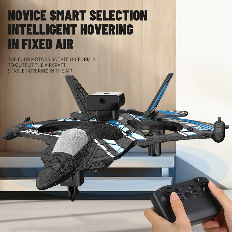 RC Fighter Plane with Camera - 2.4G EPP Foam Aircraft with Obstacle Avoidance