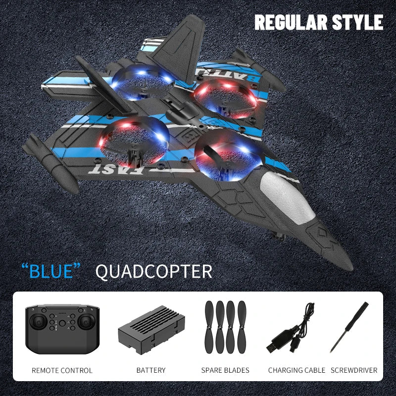 RC Fighter Plane with Camera - 2.4G EPP Foam Aircraft with Obstacle Avoidance